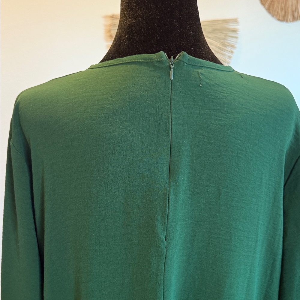 Chic Long Sleeve Green Maxi Dress - Picture 11 of 11